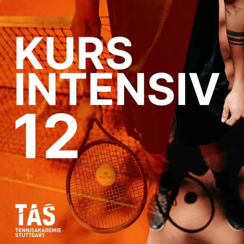 Grafische Kurskarte für den Intensivkurs mit 12 Trainingseinheiten der Tennisakademie Stuttgart.